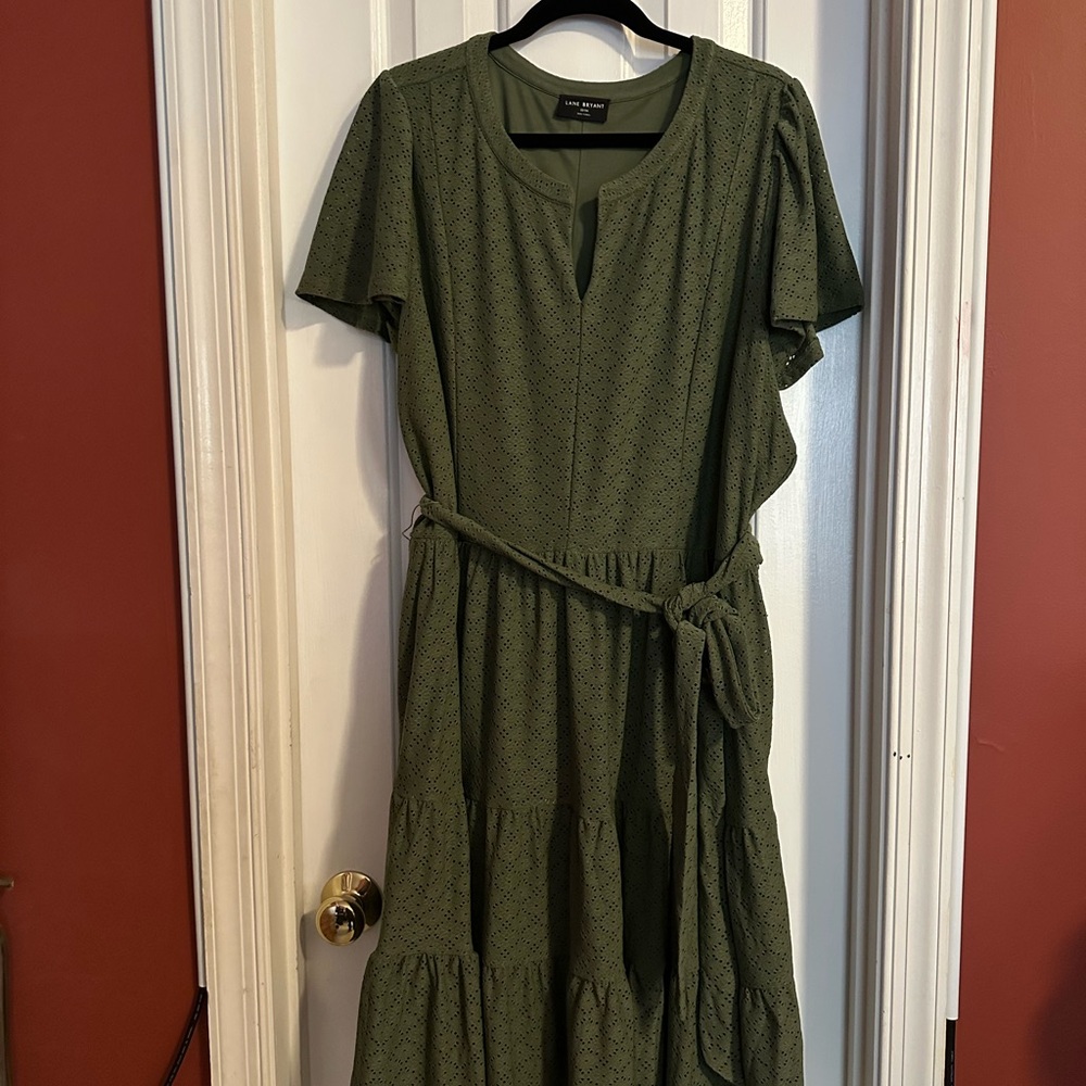 Lane Bryant Olive Midi Dress